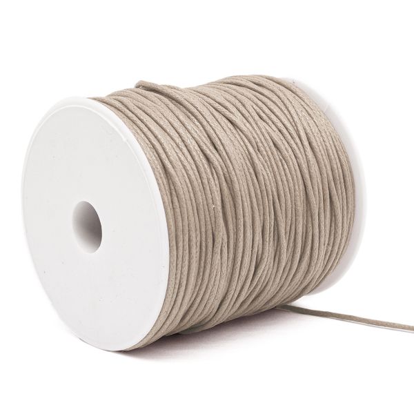 Шнур вощеный ⌀2.0 мм / 100 метров, цв.С098 т.бежевый