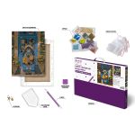 Кристальная (алмазная) мозаика Фрея ALPD-329, на подрамнике, Девочка с котиками, 30х40 см