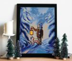 Алмазная (кристальная) мозаика Фрея, Зимний лес 40х50 см