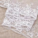 Кружево капроновое широкое 110 мм / 3.4 м (±4 см) 0574-5001, белый