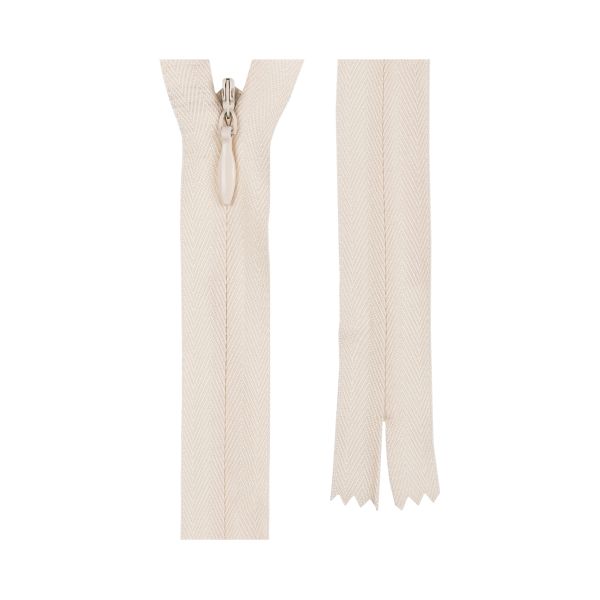 Молния спираль потайная плательная Т3 (3 мм) 1 зам., н/раз., 25 см, сатин (плотная) 296 слон.кость, G013P Gamma, 10 шт