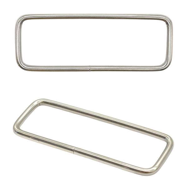 Рамка прямоугольная металл 50х2,5х15 мм, никель, 100 шт