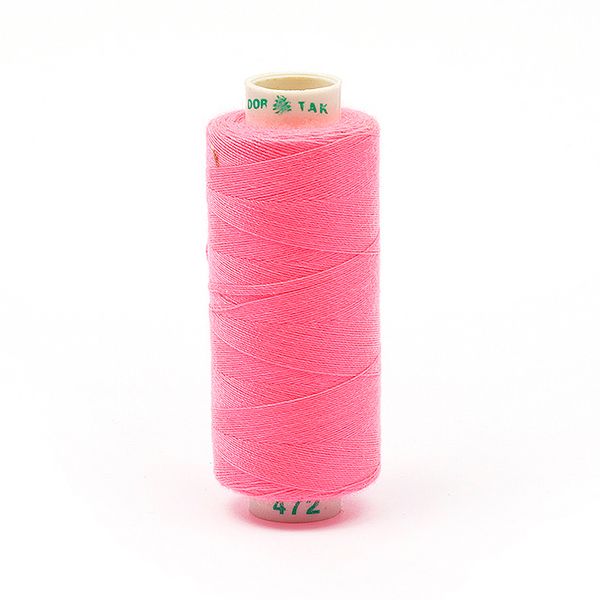 Нитки швейные бытовые Dor Tak 40/2, 366 м / 10 кат., 472 розовый