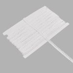 Кружево вязаное (тесьма) 10 мм / 13.72 метра, хлопок, белый, 3AR3335