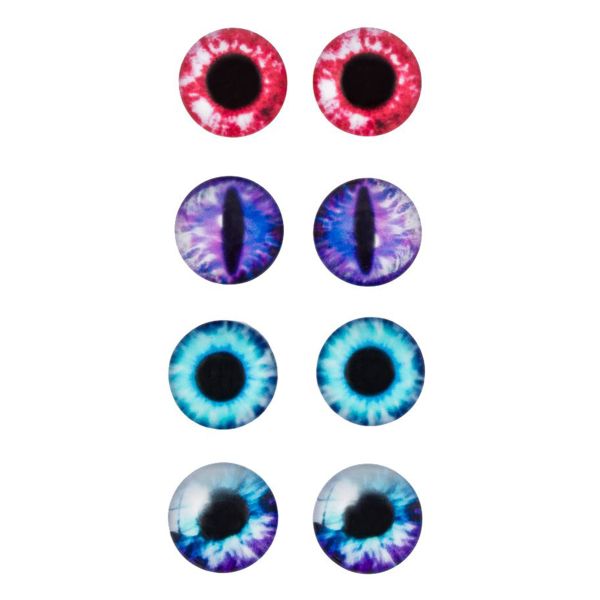 Глазки для игрушек стеклянные ⌀12 мм, 4 дизайна, набор, 8 шт, Astra&Craft