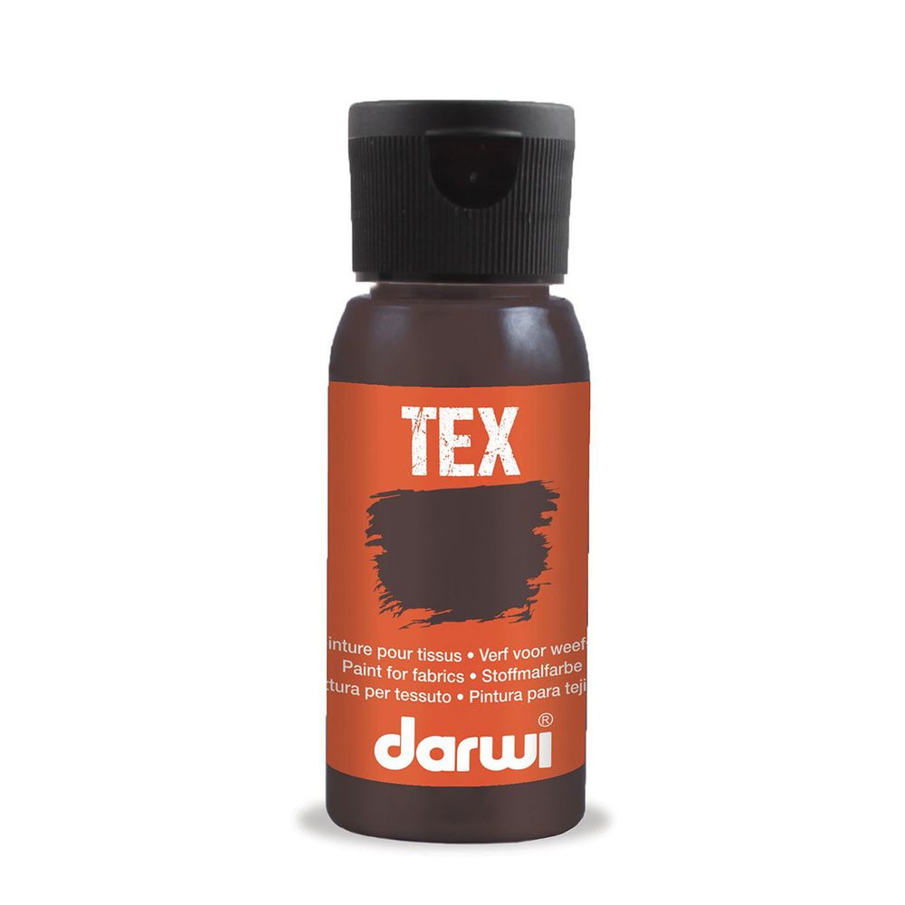 Краска для ткани Darwi TEX, 50 мл, 805 темно-коричневый