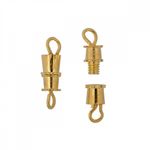 Замок винтовой для бус арт.MH.11193-1 цв.золото 12х4мм уп.50 шт