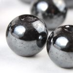 Бусины натуральный камень гематит 8 мм, 12 шт в упак, Astra&Craft