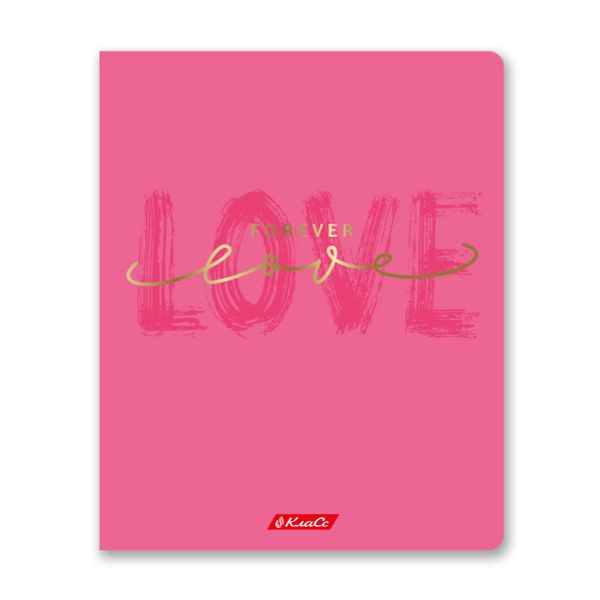 Тетрадь ученическая общая, тиснение фольгой A5+ 48 л. на скобе 65 г/м², белизна 100%, 10 шт, линия в термоусадочной пленке, 000311 My Love, Светоч 48ТСК5_6_3_2