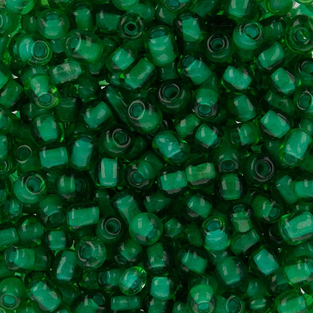 Бисер Zlatka 11/0 (2.1 мм), 100 г (10х10 г), №0023A-3 т.зеленый, GR