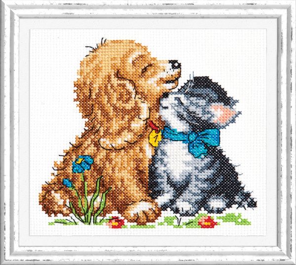 Набор для вышивания нитками Чудесная игла, Нежность, 13х12 см