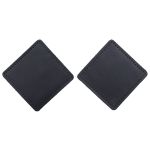 Заплатки пришивные из кожи, квадрат 8см с перфорацией, 2 шт, 100% кожа, 05 темно-синий, 9122