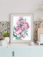 Набор для вышивания нитками Риолис, Пышность пионов 21х30 см