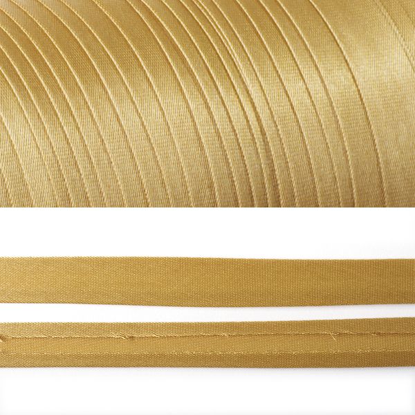 Косая бейка атласная 15 мм / 132±1 метра, BS, 597636, цв.F278 (6456) бежевый