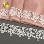 Кружево гипюр (плетёное) 32 мм, 0107 цв.01 белый уп.13,7м, Kruzhevo