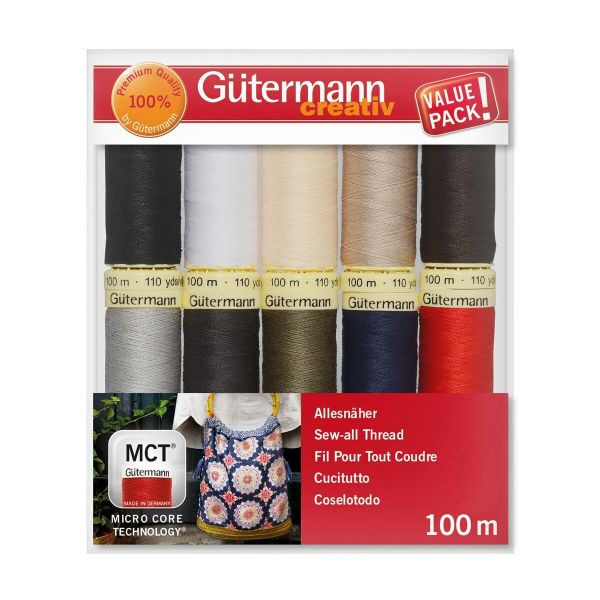 Швейные нитки (набор) Gutermann Sew-all, 10 кат, №1