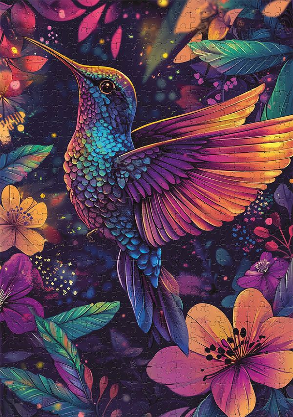 Пазл 1000 элементов, PZL-1000/99 Колибри в волшебном саду, Фрея