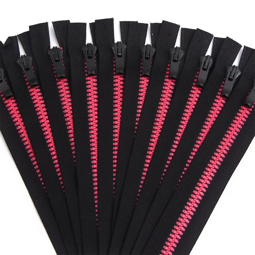 Молния трактор Arta Т6 (6 мм) 1 зам., н/раз., 18 см, Neon, цв. 077 черный / 081 яр.розовый, уп.10 шт