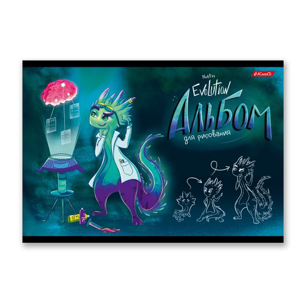 Альбом для рисования 100 г/м², A4 29х20.5 см, 12 л. на скобе, 10 шт, 000692 Монстриум, Светоч 12АЛСК4_1_3_9