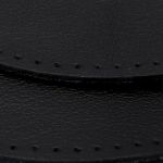 Заплатки пришивные из кожи, овал 8х10,9см с перфорацией, 2 шт, 100% кожа, 01 черный, 9124