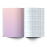 Тетрадь ученическая общая, софт-тач ламинация + выборочный лак, цветной запечатанный форзац, A5+ 48 л. на скобе 65 г/м², белизна 100 %, 10 шт, клетка, 00995 Кружева, Светоч 48Т14