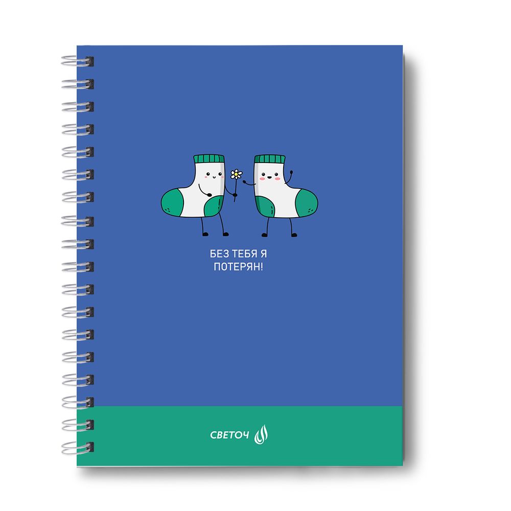 Тетрадь общая с твердой обложкой, глянцевая ламинация A5 96 л. на гребне 65 г/м², белизна 100% 4 шт клетка, 01556 Мы команда, Светоч Т212