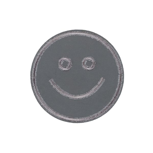 Термоаппликация L №03/5, 5 шт, L1584 смайл светоотраж. 3.5х3.5 см, Gamma