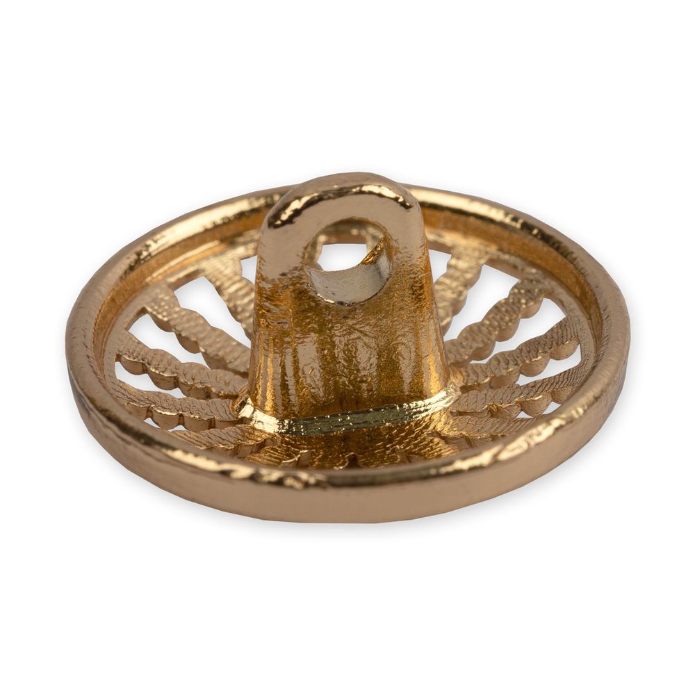 Пуговицы на ножке металл 15 мм, 6 шт, 30 золото, Blitz MB 0255