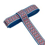 Стропа (ременная лента) 38 мм / 3 метра, [41.33 г/пог.м], с принтом, T0404 синий/белый/красный, 3Al362