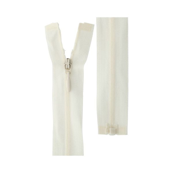 Молния спираль потайная плательная Т3 (3 мм) 1 зам., разъем., 50 см, 296 слон.кость, G103L Gamma, 10 шт