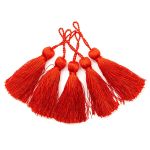 Кисти шторные 70.0 мм, вискоза, цв.270 красный, 5 шт