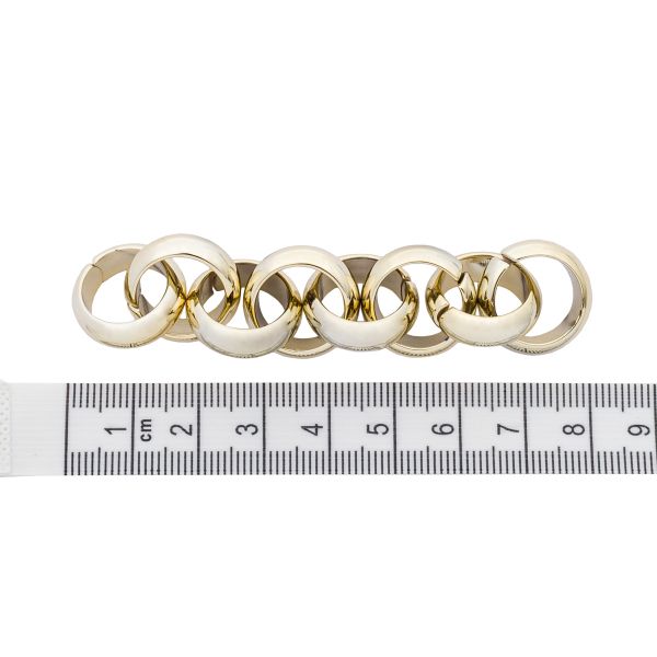 Цепь пластик 10 см, размер звена 18х18 мм, золото