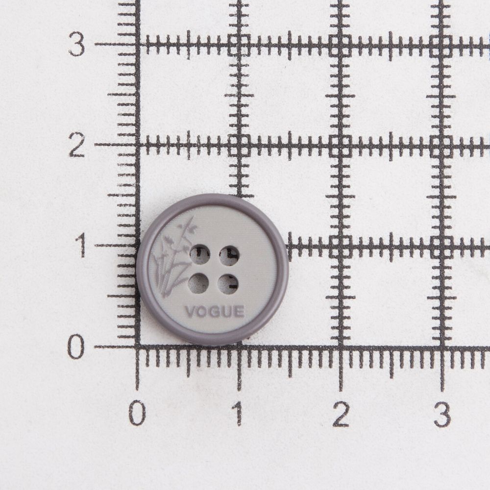 Пуговицы 4 прокола 24L (15мм), (Gray1 (серый1)), 36 шт