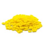 Наконечник для шнура пластик 13х9 мм, ПП, желтый, 100 шт