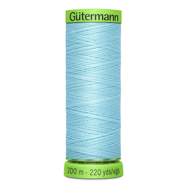 Нитки для тонких тканей Gutermann Extra Fine 150, 200м, 195 голубой лед, 5 катушек