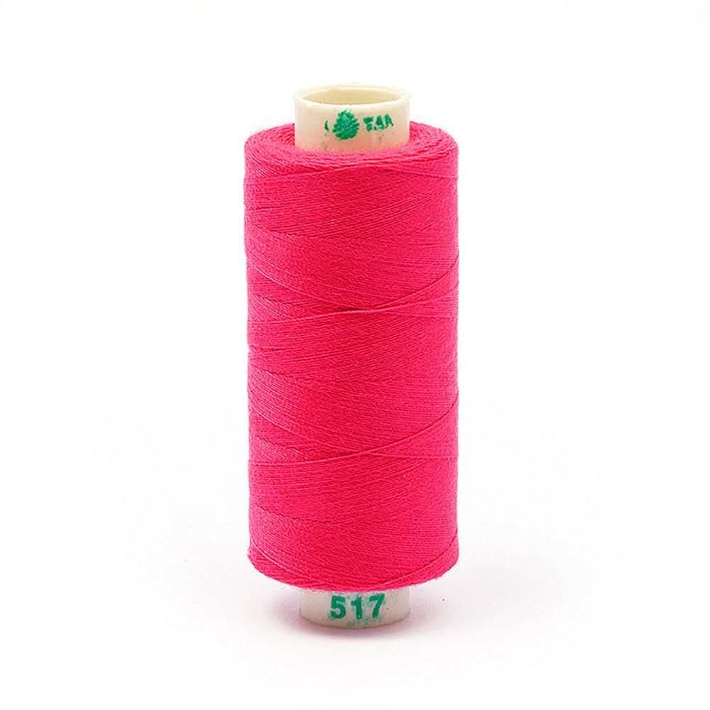 Нитки швейные бытовые Dor Tak 40/2, 366 м / 10 кат., 517 розовый