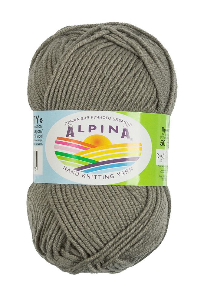 Пряжа Alpina Misty / уп.10 мот. по 50г, 105м, 15 серый