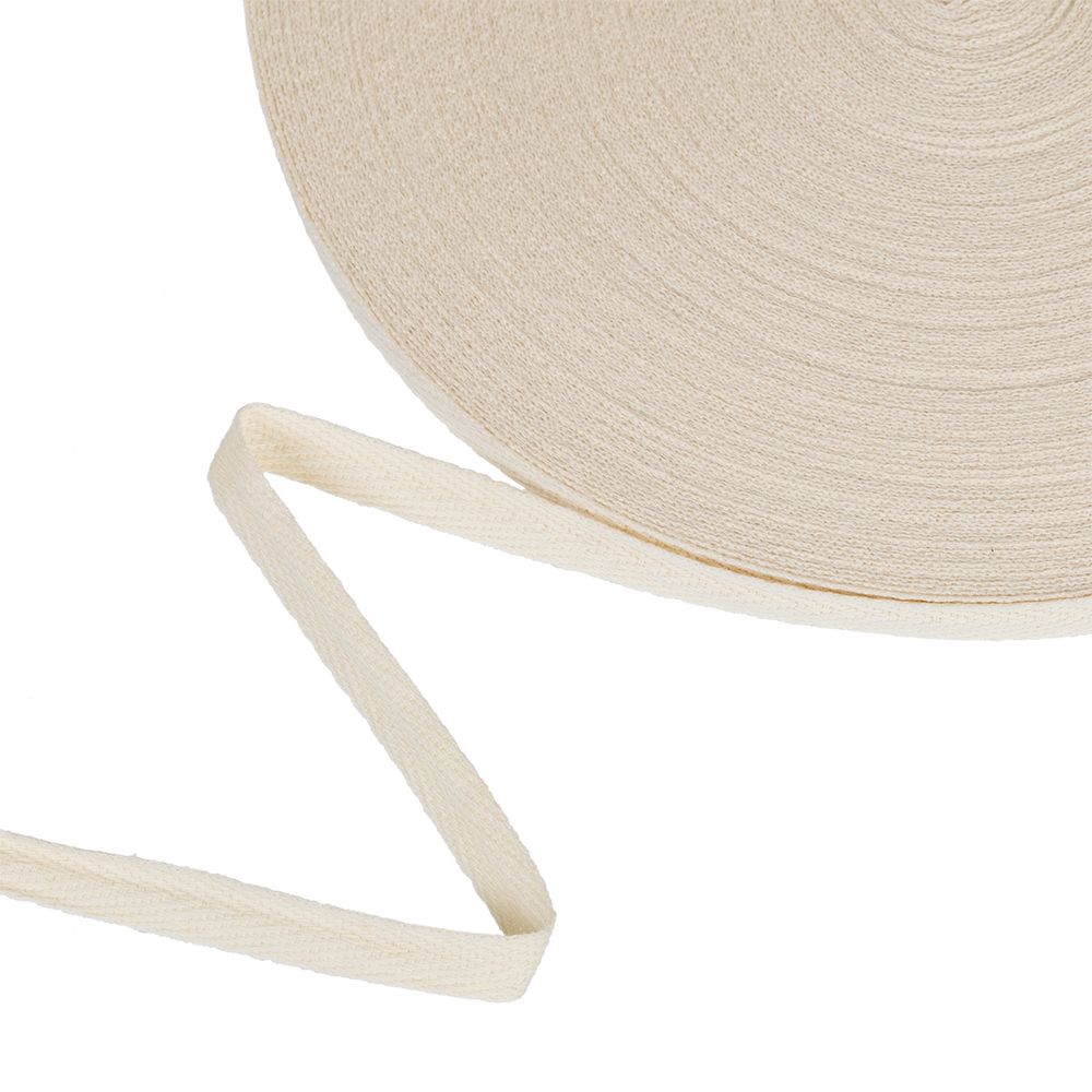 Тесьма (лента) киперная (100% х/б) 10 мм / 50 метров, суровый/ecru, Gamma TCT-10