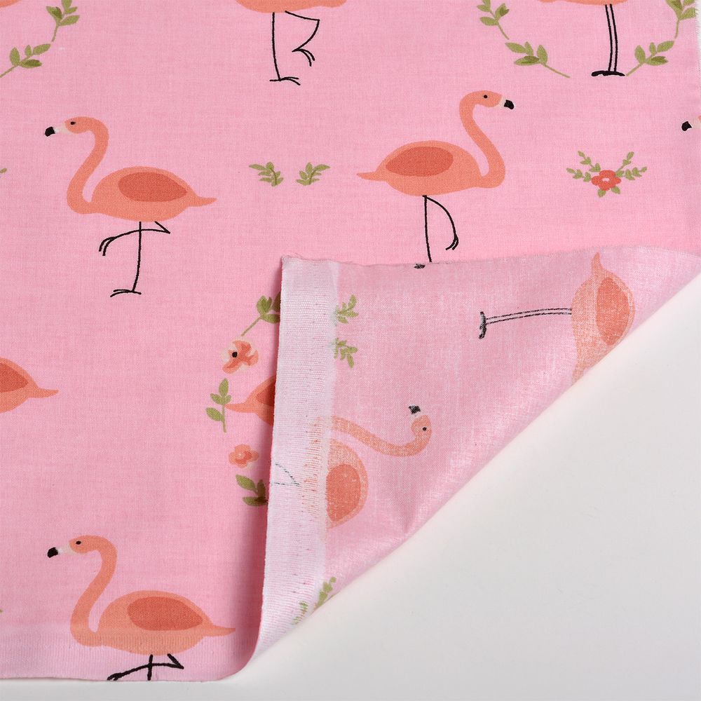 Ранфорс Фламинго 130 г/м², шир.240 см, в нарезке, цв. розовый, 3м /TOS/