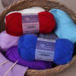 Пряжа Люблю вязать Зефир / уп.3 мот. по 100 г, 295 м, 717 сирень