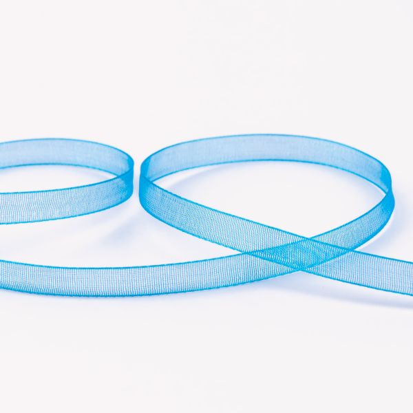 Лента капроновая (органза) _6.0 мм / 45.7 метров, 090 св.синий, Blitz OR-6