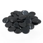 Пуговицы на 2 прокола супатная 36L (23мм), пластик (s.black (черный глянец)), 36 шт