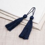 Кисти шторные 70.0 мм, вискоза, цв.231 т.синий, 5 шт