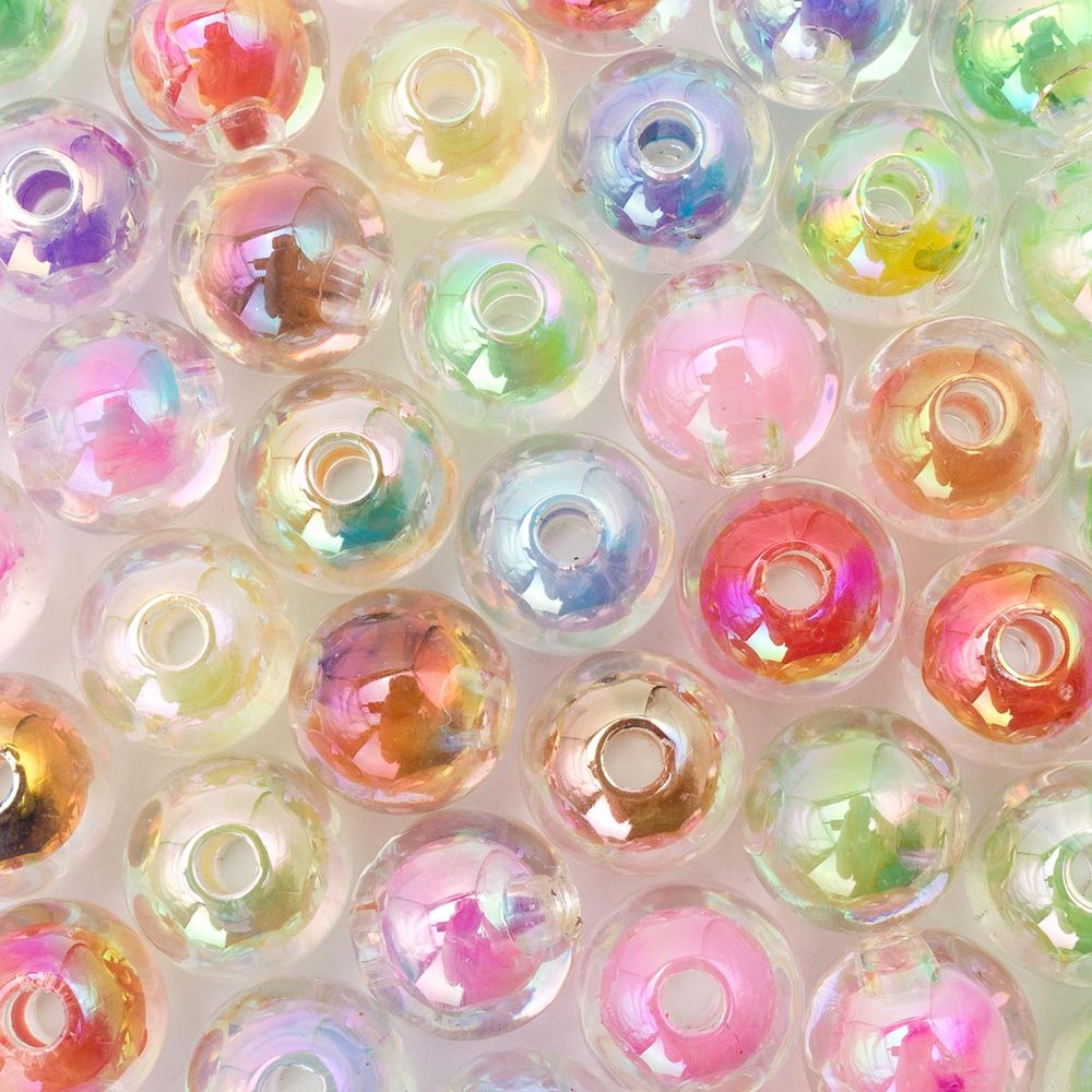 Бусины акрил (бусина в бусине) ⌀12 мм, 45±3 г, микс, круглые АВ, 1AL052-1 , Astra&amp;Craft