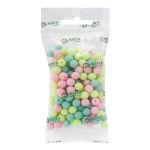 Бусины пластик ⌀8 мм, 50 г, микс цвета, матовые, круглые, Astra&Craft (яркий), 1AL139-2