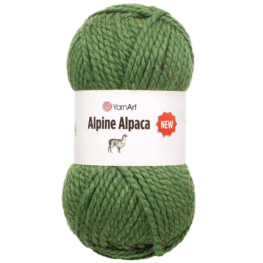 Пряжа YarnArt (ЯрнАрт) Alpine Alpaca New / уп.3 мот по 150 г, 120 м, 1449 зеленый