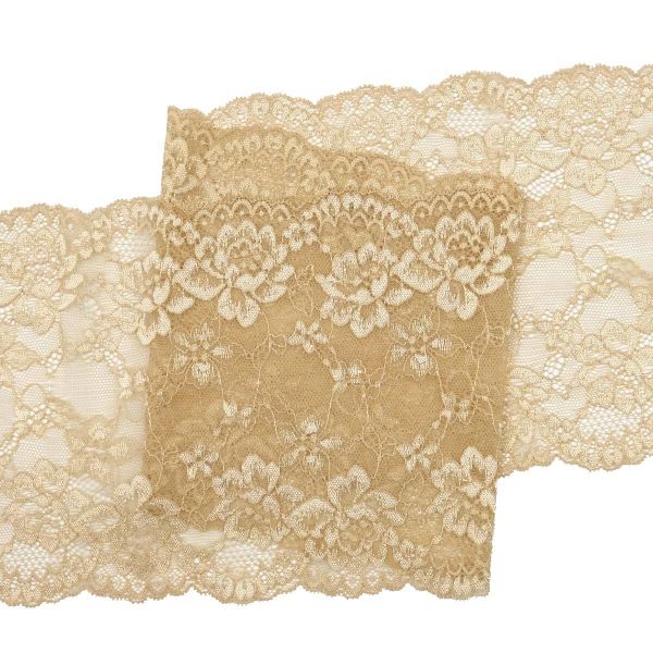 Кружево бельевое эластичное 180 мм / 13.72 м, цв. C180 телесный