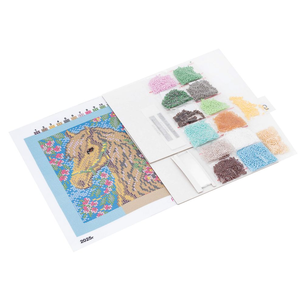 Набор для вышивания бисером Кроше (Радуга бисера) Т24_5204, Аврора 14х14 см