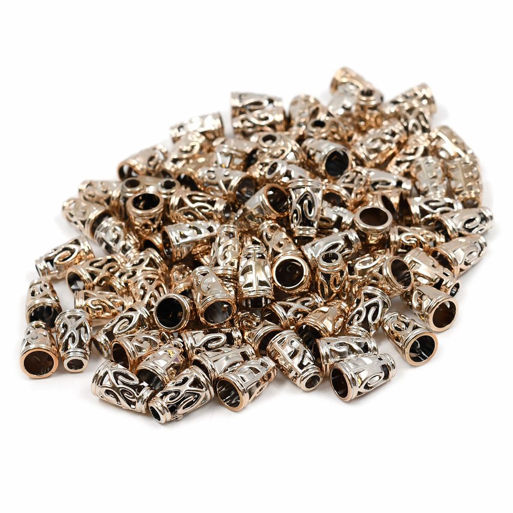 Наконечник для шнура металл колокол ⌀4/7 мм, 14,5х9 мм, золото, 100 шт