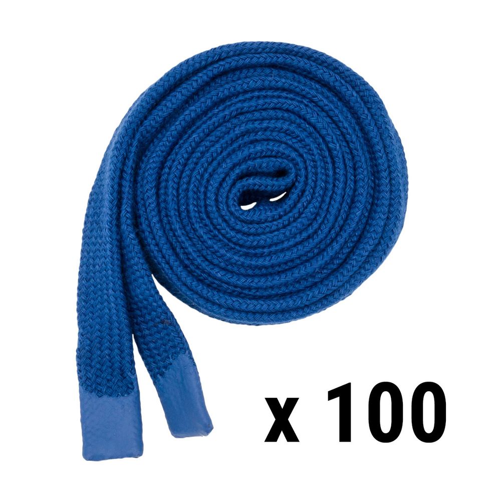 Шнурки декоративные плоские (для одежды) 10 мм / 135 см, 100 шт (143 темно-синий), 3AR2807